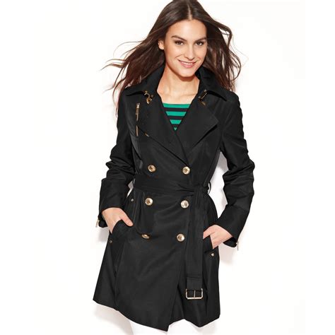 michael kors trench coat womens|michael kors trench raincoat.